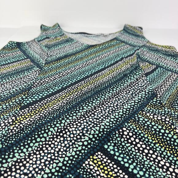 Susan Graver Petite XLP Liquid Knit Sleeveless Maxi Dress Snap Detail Multicolor - Picture 9 of 13